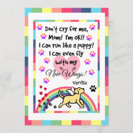 黄色いラブラドールの小走りに走る記念カード プログラム