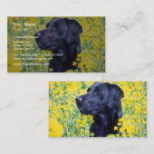 黄色いラブラドールの花 名刺 (正面/裏面)