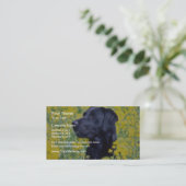 黄色いラブラドールの花 名刺 (スタンド正面)