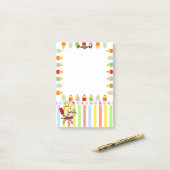 黄色いラブラドール学生1 ポストイット (デスク上)