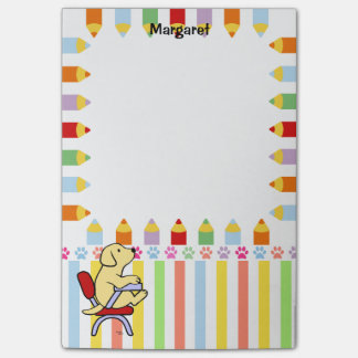 黄色いラブラドール学生1 ポストイット