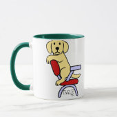 黄色いラブラドール学生3の漫画 マグカップ (左)