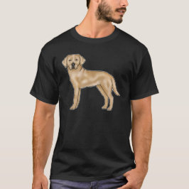 黄色いラブラドール・レトリバー 犬のキャラクター ラブ・ドッグ Tシャツ