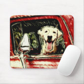 黄色いラブラドールRETIEVER マウスパッド (マウス)