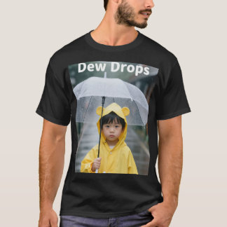 黄色いレインコートの可愛い少年 雨の日 エステティック シ Tシャツ