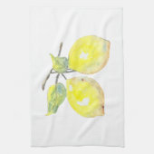 黄色いレモンが付いている台所タオル キッチンタオル (縦)