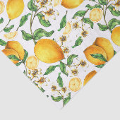 黄色いレモンとレモンの花が美しい 薄葉紙 (詳細)