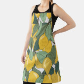 黄色いレモンのトロピカルパターン。 エプロン (インサイチュ)