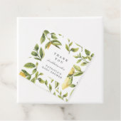 黄色いレモンの葉シックありがとう赤ちゃんシャワー フェイバータグ (インサイチュ)