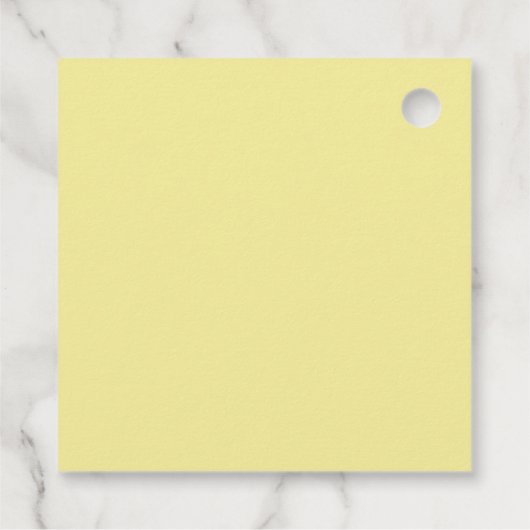 黄色いレモンの葉シックありがとう赤ちゃんシャワー フェイバータグ (裏面)