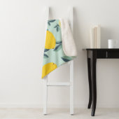 黄色いレモンを使った熱帯のシームレスパターン シェルパブランケット (インサイチュ)