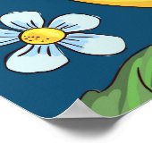 黄色いレモン:トロピカルフルーツパターン。 ポスター (角)