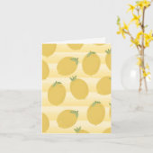 黄色いレモン 夏のフルーツ 明るい 誕生日パーティー カード (黄色い花)