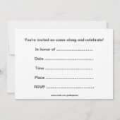 黄色いレーシングカーの誕生日パーティーの招待 招待状 (裏面)