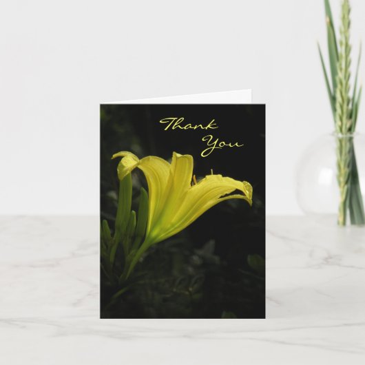 黄色いワスレグサのサンキューカード サンキューカード (正面)