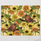 黄色いワニと花淡い色の色 (裏面)