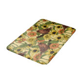 黄色いワニと花淡い色の色 バスマット (アングル)