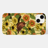 黄色いワニと花淡い色の色 Case-Mate iPhoneケース (裏面 (横))