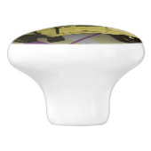 黄色いヴィンテージのキャンピングカートレーラーのノブ セラミックノブ (側面)