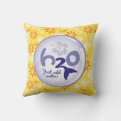 黄色い一流パターン クッション (裏面)