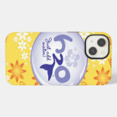 黄色い一流パターン iPhoneケース (裏面横)