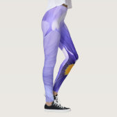 黄色い中心の花柄、写真21の紫色のパンジー レギンス (右)