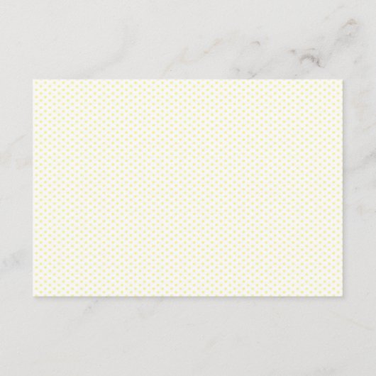 黄色い中立ベビーシャワーの本の要求カード エンクロージャーカード (裏面)