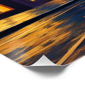 黄色い傘で渦巻く夜景 ポスター (コーナー)