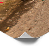 黄色い傘と女性のポスター ポスター (角)