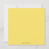 黄色い傘のブライダルシャワーの招待状 招待状 (裏面)