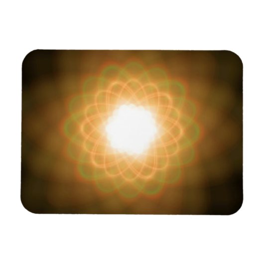 黄色い光の渦（黒） マグネット (横)