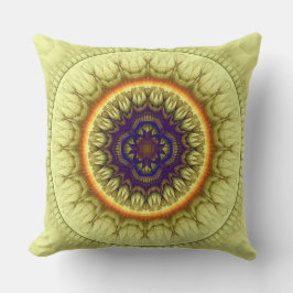 黄色い円形の装飾体 クッション