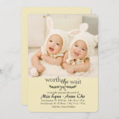 黄色い写真の誕生を待つ価値がある 案内状 (正面/裏面)