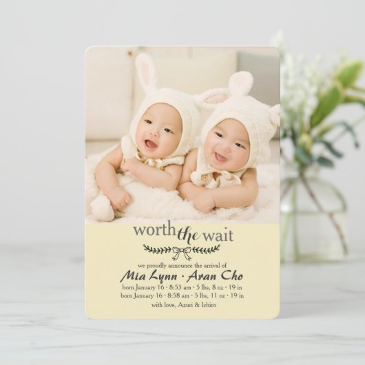 黄色い写真の誕生を待つ価値がある 案内状 (スタンド正面)