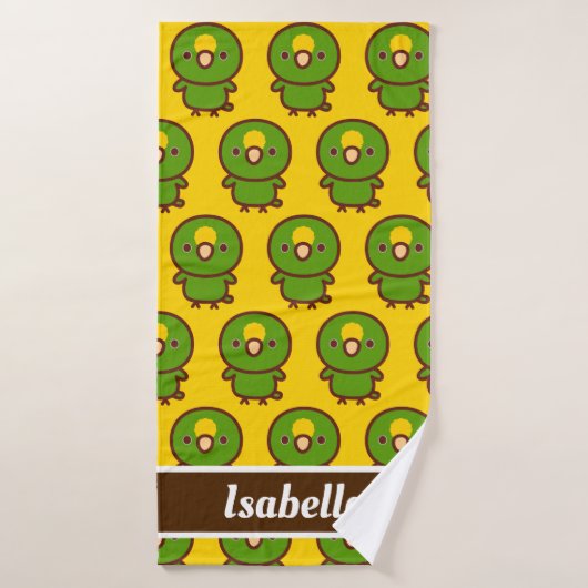 黄色い冠を付けたアマゾン バスタオル (バスタオル)