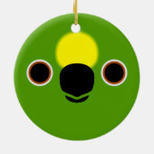 黄色い冠を戴いたアマゾンの顔 セラミックオーナメント (裏面)