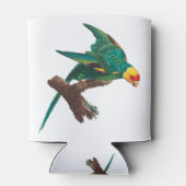 黄色い冠を持つオウム 缶クーラー (裏面)