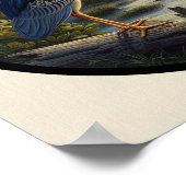 黄色い冠を持つヤギの円形3Dイメージ ポスター (角)