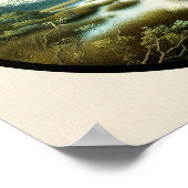 黄色い冠を持つヤギの円形3Dイメージ ポスター (角)