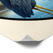 黄色い冠を持つヤギの円形3Dイメージ ポスター (角)