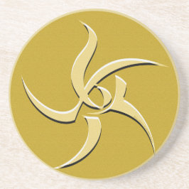 黄色い印の年長者の印のコースター コースター