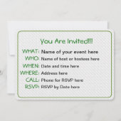 黄色い友情のバラ 招待状 (裏面)