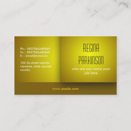 黄色い名刺 名刺 (正面)