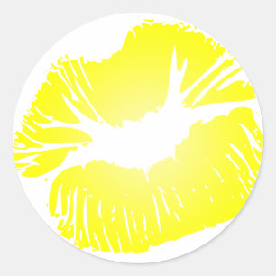 黄色い唇 ラウンドシール