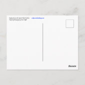 黄色い喉の白い花を持つ桃色 ポストカード (裏面)