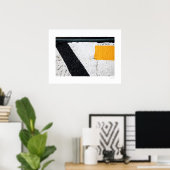 黄色い四角いポスター ポスター (ホームオフィス)