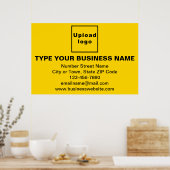 黄色い四角形の上にビジネスブランドのポスター ポスター (キッチン)