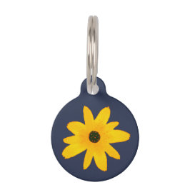黄色い国 sunflower 花  ペット　ネームタグ