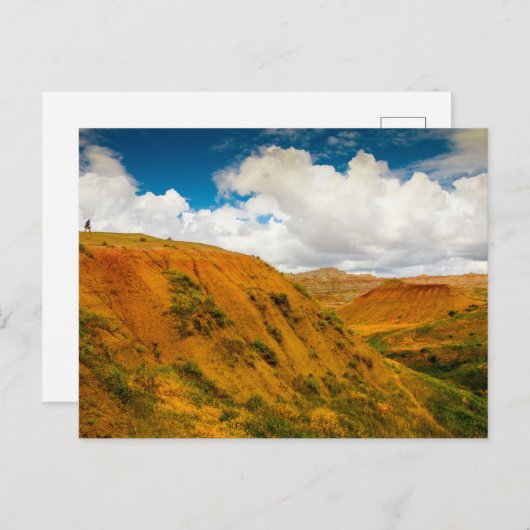 黄色い土塁の見落とし,バッドランズ国立公園, SD ポストカード (正面/裏面)