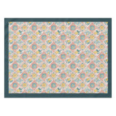 黄色い地中海のレモン色のネイビー色のタイル テーブルクロス (正面(横))